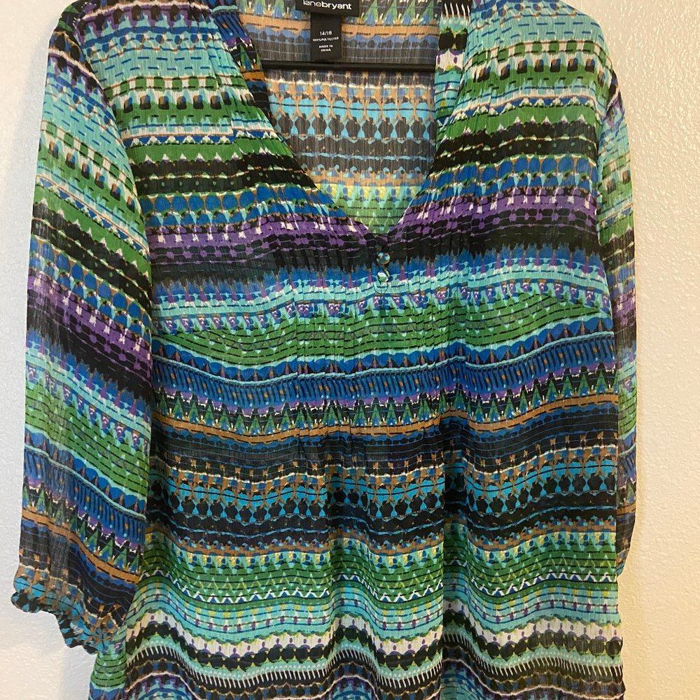 Multicolored long sleeve top